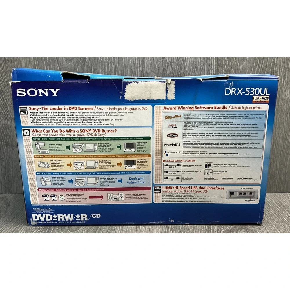 Sony DRX-530UL DVD RW R‎ DVD CD Rewritable Drive Vintage Computer Equipment